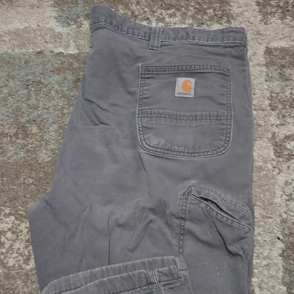 Carhartt Gray Cargo Pants Heavy-Duty Workwear